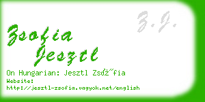 zsofia jesztl business card